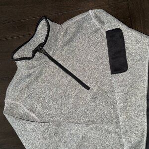 Beverly Hills Polo Club Women's Quarterzip Gray Black Fall Jacket Ralph Lauren